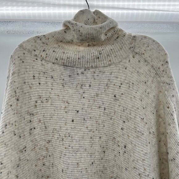 Moon & Madison Oversized Cowl Neck Pullover Sweater Cream/Multi Speckled Size XS - Picture 6 of 9